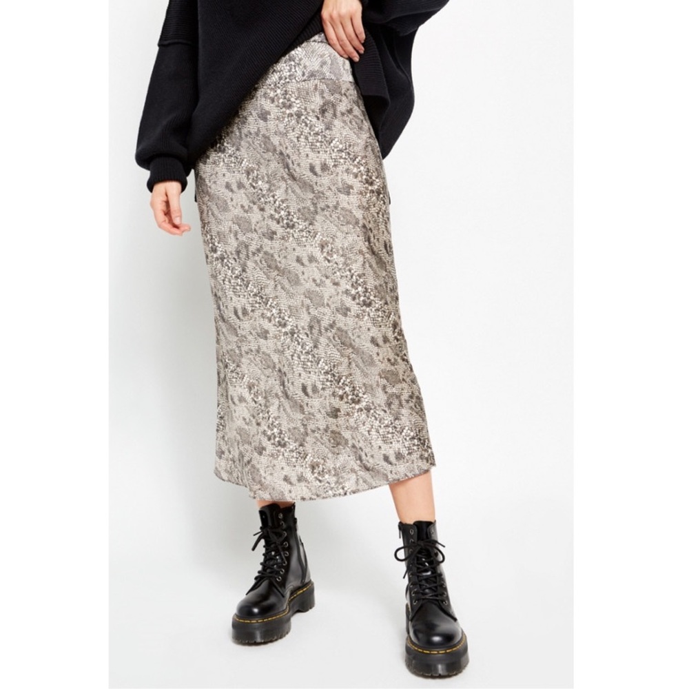 Free People Normani Bias Cut Midi Skirt Size 6